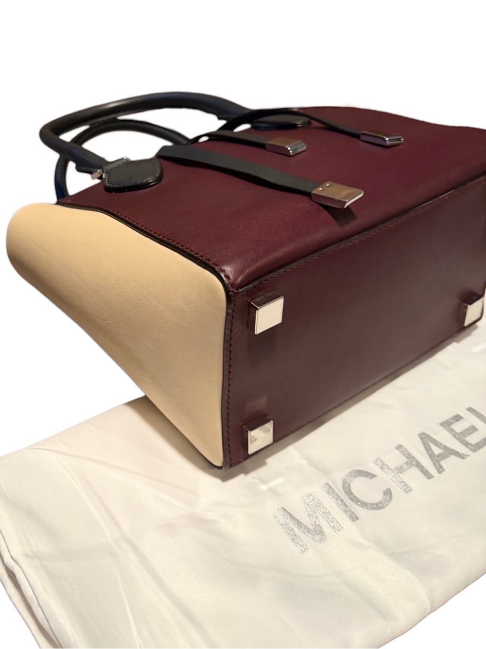Michael Kors Miranda Color-Block Leather Tote - Picture 3 of 9
